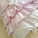 DecorBites™ Korean Lace Ruffles Cotton Bedding Set - Sweet Girl Design