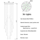 DecorBites™ Crystal Luxury Ceiling Chandelier Staircase Pendant Light for Home Decor