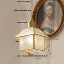 DecorBites™ Antique Glass LED Pendant Lamp, Adjustable Loft Kitchen Light Fixture
