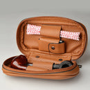 DecorBites™ Cowhide Leather Pipe Bag Holder for 3 Pipes