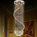 DecorBites™ Crystal LED Chandelier: Modern Spiral Fixture for Dining, Living Room, Bedroom, Staircase