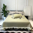 DecorBites™ Lace Ruffles Quilted Bedspread Set with Pillowcases Queen Size