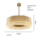 DecorBites™ Gold Crystal Water Droplet Pendant Light - Black Suspension Lamp