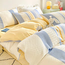 DecorBites™ Cotton Jacquard Bedding Set - Single Double Queen King Size Bedclothes