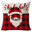 DecorBites™ Elk Print Linen Pillowcase: Festive Christmas Cushion Cover for Sofa - 2023 New Year Decor
