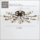 DecorBites™ Crystal Ceiling Chandelier LED Fixture Lights for Living Room Bedroom by Samsarah Lighting