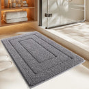 DecorBites™ Geometric Flocked Bath Mat Thicken Super Absorbent Anti-slip Bathroom Rug.