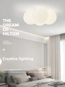 DecorBites™ Glass Ball Milky White Chandelier for Home Decor Fixture