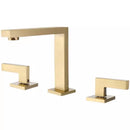 DecorBites™ Brushed Gold Basin Faucet: Antique 3-Hole Waterfall Bathroom Faucet, Hot and Cold Water