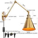 DecorBites™ LED Long Arm Wall Lamp with Pull Chain Switch for Home Hotel Bathroom
