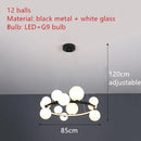 DecorBites™ Branching Bubbles Chandelier in Black and Gold for Modern Dining Room