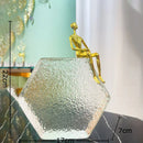 DecorBites™ Golden Figures Sculpture: Modern Desk Ornament for Room Aesthetics