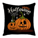 DecorBites™ Halloween Pumpkin Linen Cushion Cover Set for Home Sofa Bedroom Decor