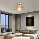 DecorBites™ Crystal Ceiling Chandelier: Modern Industrial LED Indoor Lighting Fixture