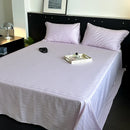 DecorBites™ Luxe Cotton Satin Stripe Bed Sheet Set with 2 Pillowcase