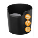Modern black textured coffee knock box kitchen grounds dump bin