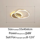 DecorBites™ LED Chandelier: Modern Living Study Bedroom Lamps, Round Rings Foyer Chandeliers Luminaire