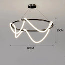 DecorBites™ Gold Black LED Chandelier Modern Minimalist Pendant for Home Decor Lighting