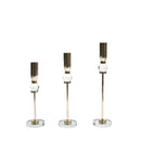 DecorBites™ Crystal Glass Candlestick Holder - Elegant Home Décor Accessory