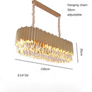 DecorBites™ Gold Crystal Water Droplet Pendant Light - Black Suspension Lamp