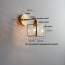 DecorBites™ Japanese Style LED Wall Light Clear Glass Pull Chain Switch Bedside Lamp