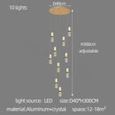 DecorBites™ Crystal Columnar Chandelier Stair Lamp Household Bubble Living Room Restaurant Bar Villa Lightning