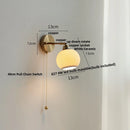 DecorBites™ Ceramic LED Wall Sconce Up Down Rotate Pull Chain Mirror Light