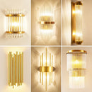 DecorBites™ Gold Crystal Wall Lights: Modern LED Sconce for Bedroom, Living Room & Bathroom