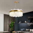 DecorBites™ Crystal LED Chandelier: Modern Round Ceiling Lamp for Living Room, Bedroom & Hotel