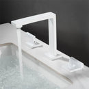 DecorBites™ Brushed Gold Basin Faucet: Brass Antique Sink Faucet, 3 Hole Waterfall Bathroom Tap