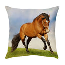 DecorBites™ Galloping Horse Pillowcase: Wild Horse Print Linen Cushion Cover for Home Decoration