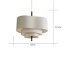 DecorBites™ Japanese Wabi Sabi Fabric Pendant Lamp for Living Room Kitchen Dining Table