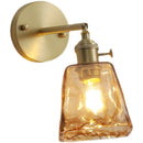 DecorBites™ Glass Copper LED Wall Lamp with Knob Switch for Modern Home Decor