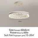 DecorBites™ Crystal Rings LED Chandelier Black&White Frame