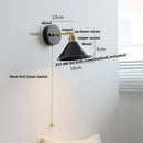DecorBites™ LED Wall Light Fixture Modern Black Wood Copper Sconce