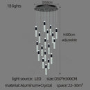 DecorBites™ Cylindrical Crystal Chandelier: Modern Villa Living Room Lamp for Stylish Interiors.