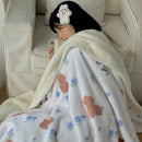 DecorBites™ Korean Cartoon Plush Blanket, Soft Nap Sofa Cover for Home Dormitory