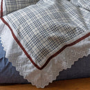 DecorBites™ Korean Seersucker Lace Ruffles Bedding Set for Girls