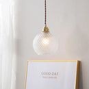 DecorBites™ Glass Ball LED Pendant Light: Nordic Modern Copper Socket Hanging Lamp for Home Indoor Lighting.