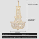 DecorBites™ Crystal Duplex Chandelier: New Light Luxury Modern Design for Living Room & Hall