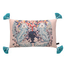 DecorBites™ Luxe Cheetah Halo Pillowcase: Decorative Tassel Cushion Cover GG Style