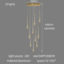 DecorBites™ Gold-Plated Duplex Chandelier: Modern Lighting for Living Room, Staircase, Kitchen, Restaurant