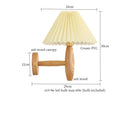DecorBites™ Cream PVC LED Wall Lamps Japanese Walnut Wood Applique Murale