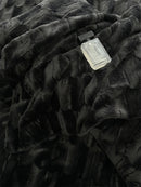 DecorBites™ Cozy Faux Rabbit Fur Bedding Set in Black & Grey: Duvet, Sheets, Pillowcases