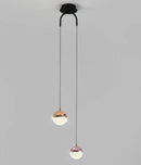 DecorBites™ Glass Ball Dual Head Pendant Light for Bedroom, Modern LED Chandeliers