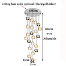 DecorBites™ Crystal LED Chandelier: Modern Living Room Suspension Light for Home Decoration