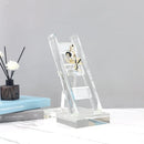 DecorBites™ Crystal Staircase Statue: Golden Man Climbing Handicrafts Glass Home Decor