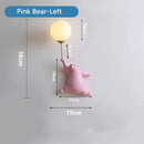 DecorBites™ Kids Bear Moon Wall Lamp | 3D Printed Bedroom Interior Light