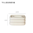DecorBites™ Geometric Fringe Ceramic Tissue Box Rectangle Desktop Holder Home Decor Storage