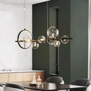 DecorBites™ Black Glass Ring Pendant Light - Nordic Style LED Chandelier for Home Decor